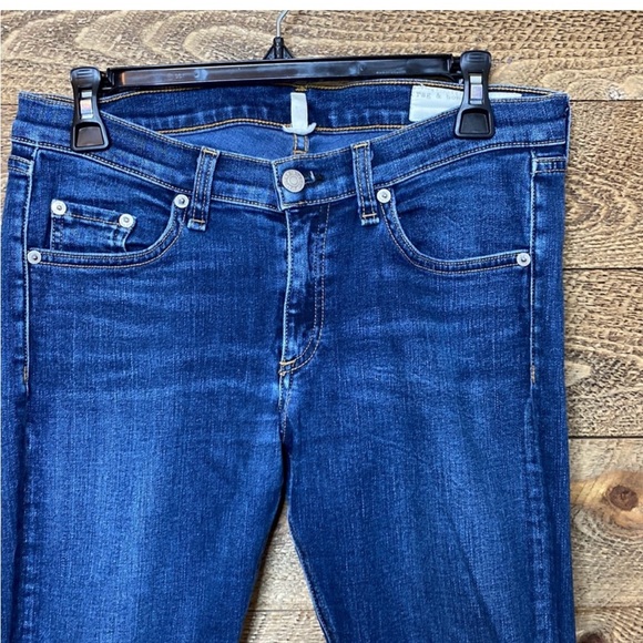 Rag & Bone Woodford Blue 5-Pockets Style Mid-rise Skinny Denim Jeans Size 28 - Picture 4 of 7